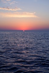 Sunrise at mediterranean sea