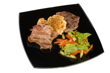 Different sort of grilled meat
