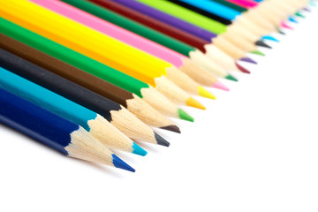 Assortment of coloured pencils