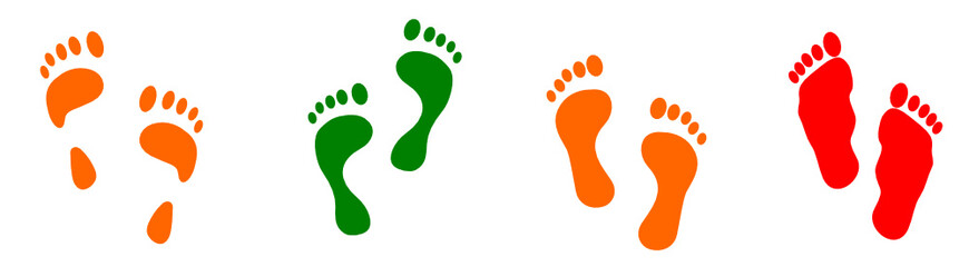 Feet (correct & wrong) - vector