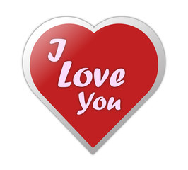 Heart Symbol With Love Written On It