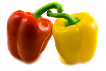 Red and yellow bell peppers