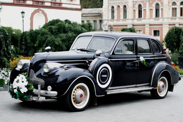 Vintage wedding car