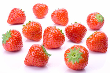 strawberry on white