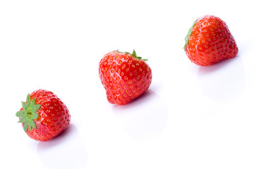 strawberry on white