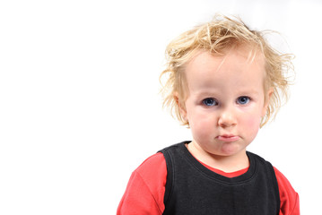 Naklejka premium Little girl looking sad
