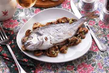 Orata e champignon - Secondi piatti di pesce - Toscana