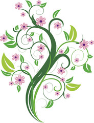 Stylized floral tree. Vector Illustration