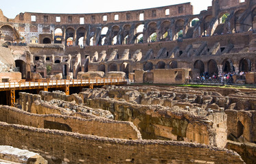 Roman Coliseum Ruins Interior Floor