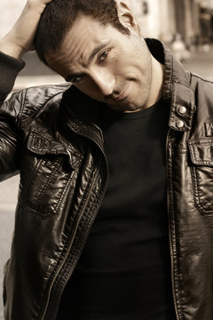 Man in Leather Jacket