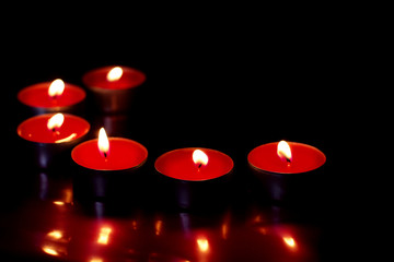 candle isolated on black