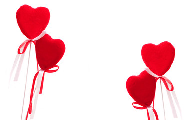 red heart isolated on white