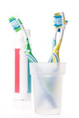 Tooth-brush and tooth-paste