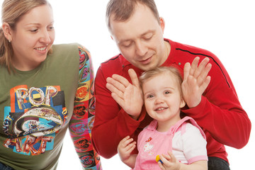 Laughing family