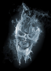 Skull - smoke © -Misha