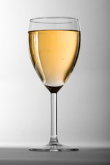 Glass with sparkling wine