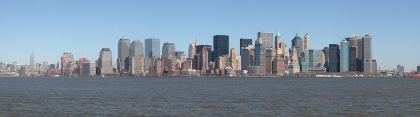Panoramic landscape of Manhattan Skyline