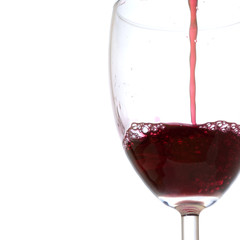 Glass red wine