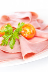 Slices of tasty ham