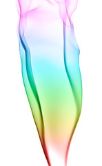 Colored smoke isolated on white