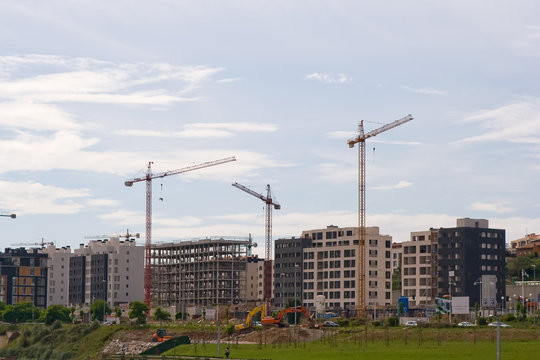 edificios en construcci&oacute;n , Santander, Spain