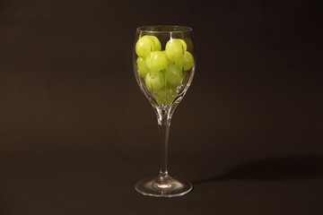 Glass of grapes
