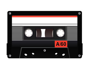 audio cassette vector
