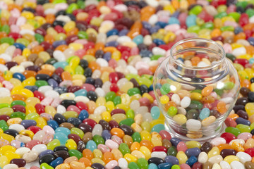 jellybeans and jar