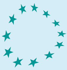 Stars circle background