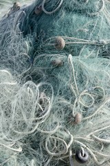 Fishing boat equipment detail: net, arts macro