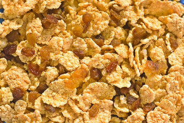 bowl of cereal with raisins