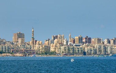 View of Alexandria harbor, Egypt