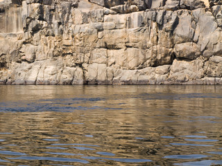 Stone wall from Nile river. Egypt series