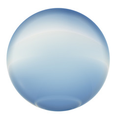 3d blue glass sphere isolated on white background