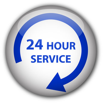 "24 Hour Service" button (white/blue)