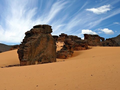 désert de sable et de roche