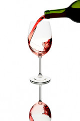 Red wine being poured into glass