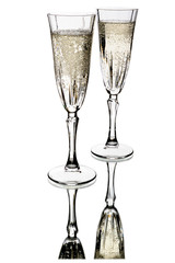 Pair of champagne wine glass
