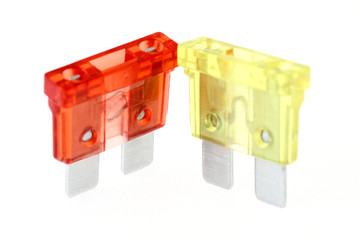 electric car safeties on white background