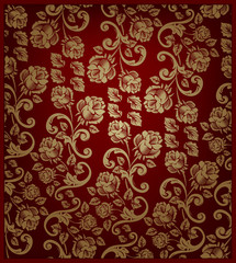 seamless gold rose pattern
