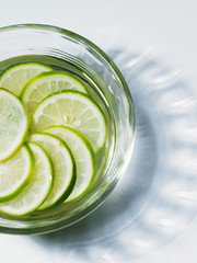 slices if the lemon on the white background