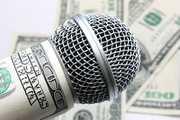 microphone and money