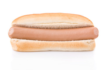 Simple Hotdog isolated on a white background