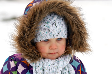 Winter portrait of girl