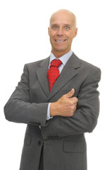 Businessman isolated against a white background