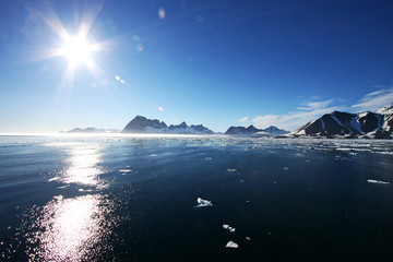 Gegenlicht im Hornsundfjord