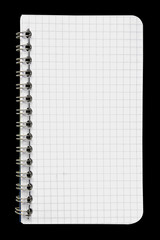 carnet à spirale sur fond noir