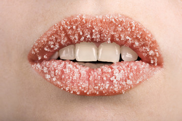 Naklejka premium sweet lips with sugar