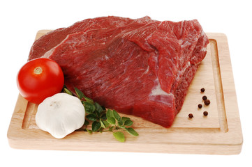 Fresh beef isolated on white background
