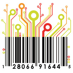 Abstract barcode. Vector.